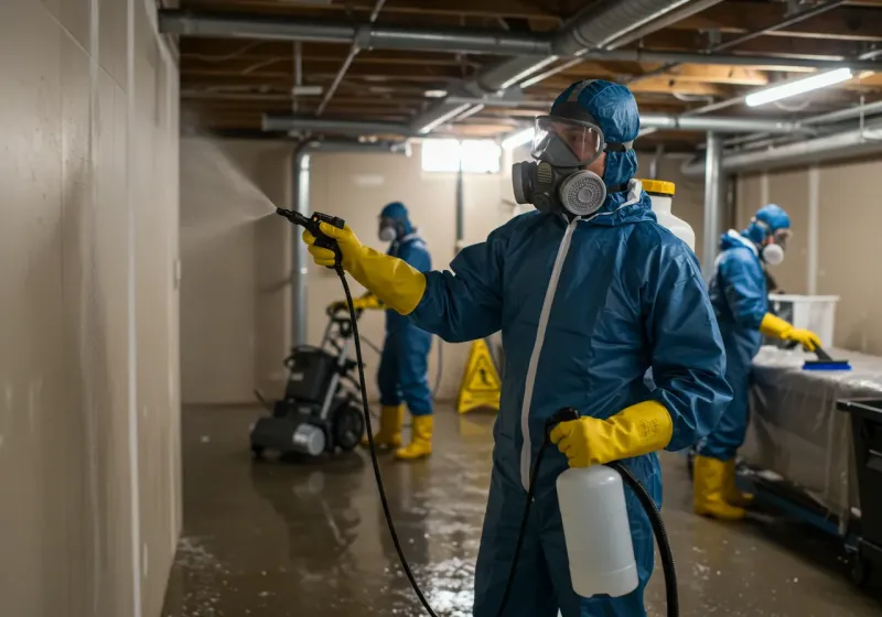 Basement Sanitization and Antimicrobial Treatment process in Edgecombe County, NC