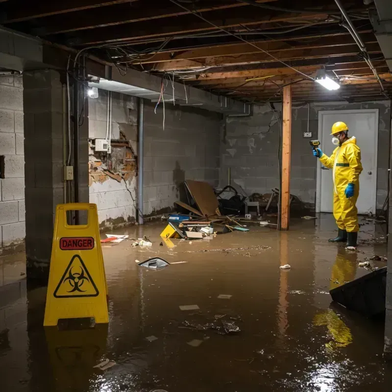 Flooded Basement Electrical Hazard in Edgecombe County, NC Property