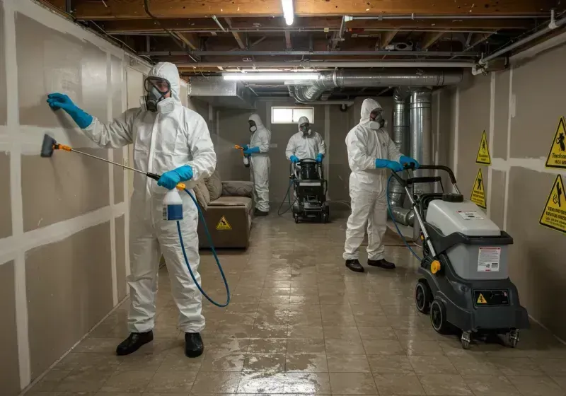 Basement Moisture Removal and Structural Drying process in Edgecombe County, NC